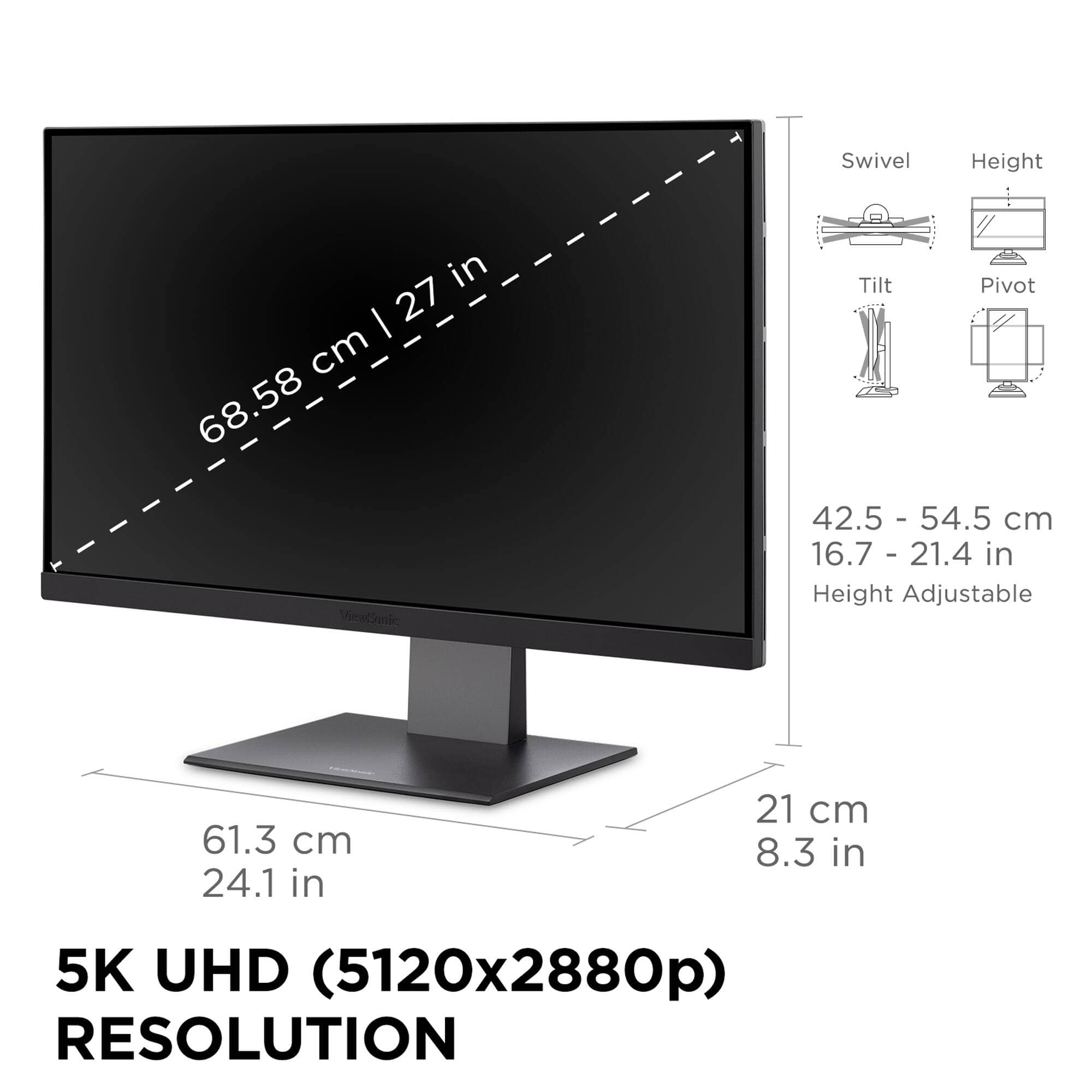 ViewSonic VP2788-5K Monitors New