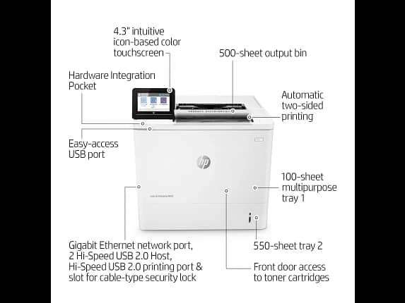 HP HP LaserJet Enterprise M610dn Printers Open-Box Excellent
