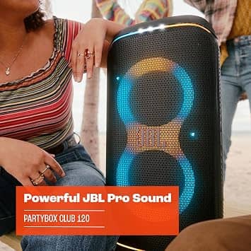 JBL PartyBox Club 120 Portable Bluetooth Speakers Black New