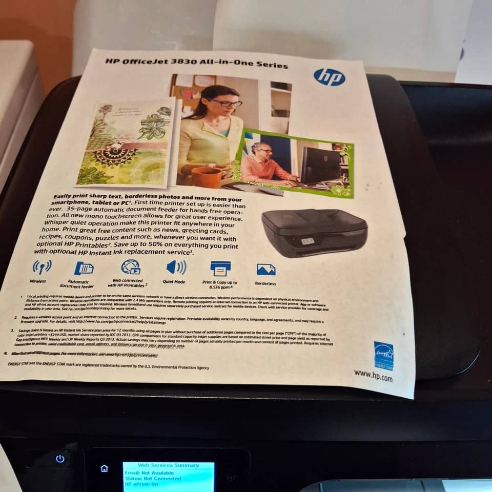 HP HP OfficeJet 3830 Printers Black Used - Good