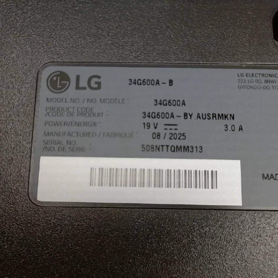 LG 34G600A-B Monitors Refurbished - Excellent