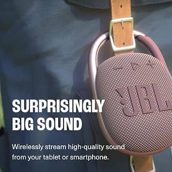 JBL Clip 4 Portable Bluetooth Speakers Pink New