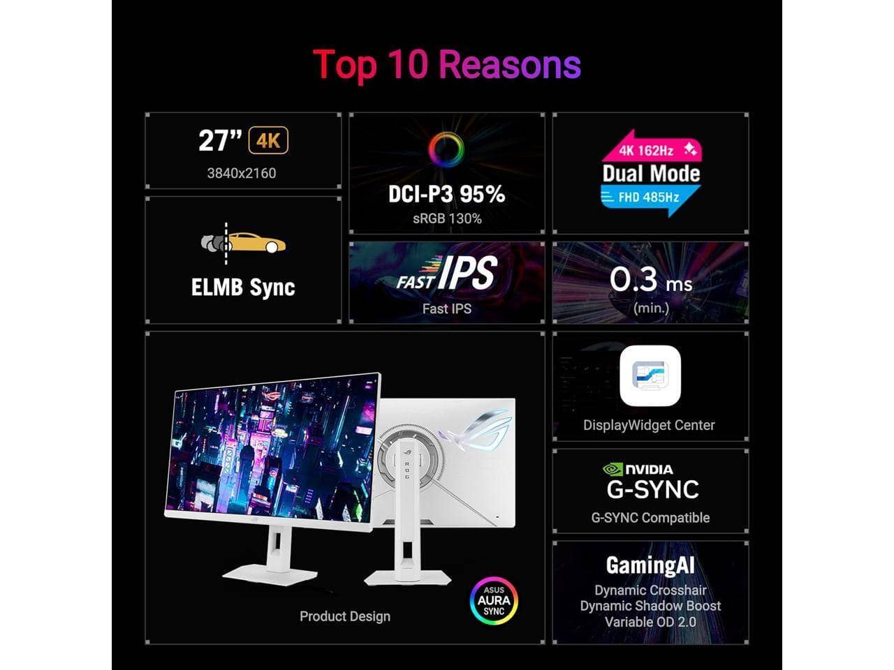 ASUS XG27UCGR-W Monitors New