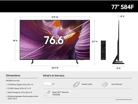 Samsung S84F TVs 77 inch New