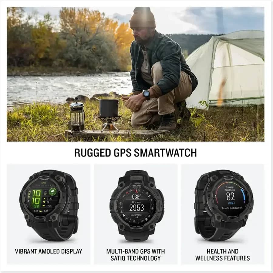 Garmin Instinct 3 AMOLED Smartwatches Green 50mm New