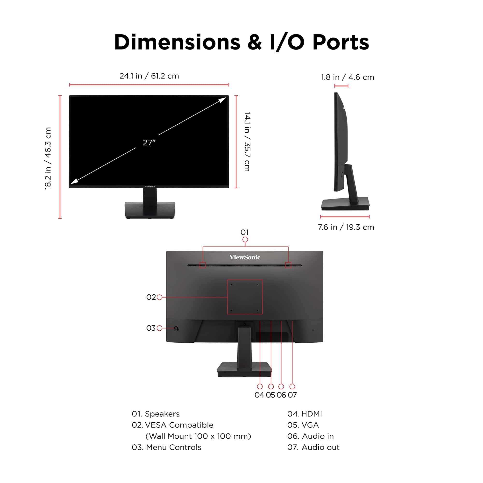 ViewSonic VA2748-MH Monitors New