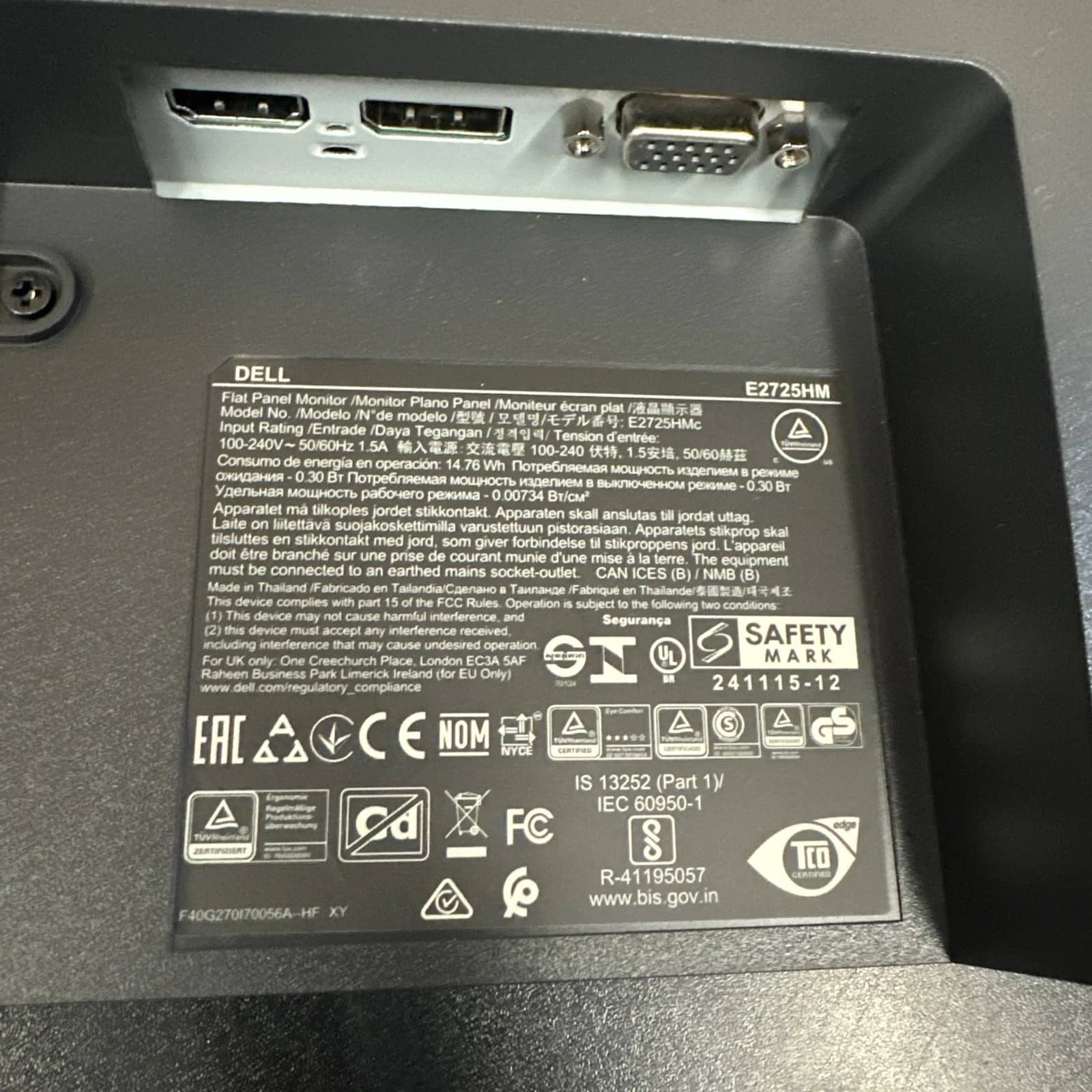Dell DELL-E2725HM Monitors New