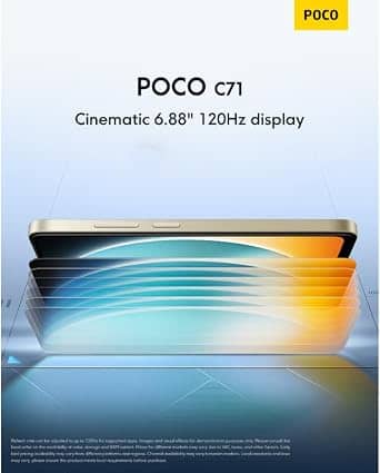 Xiaomi Poco C71 Cell Phones Black 64GB Unlocked New