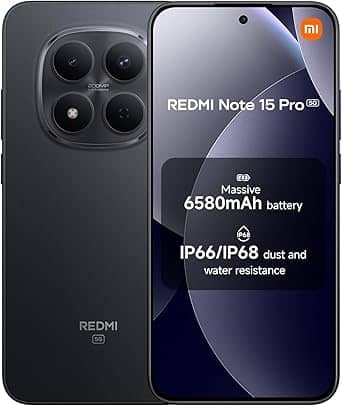 Xiaomi Redmi Note 15 Pro 5G Cell Phones Black 256GB Unlocked New