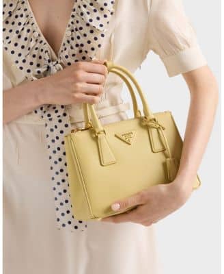 Prada Galleria Women's bags Mini Vanilla Saffiano Leather New