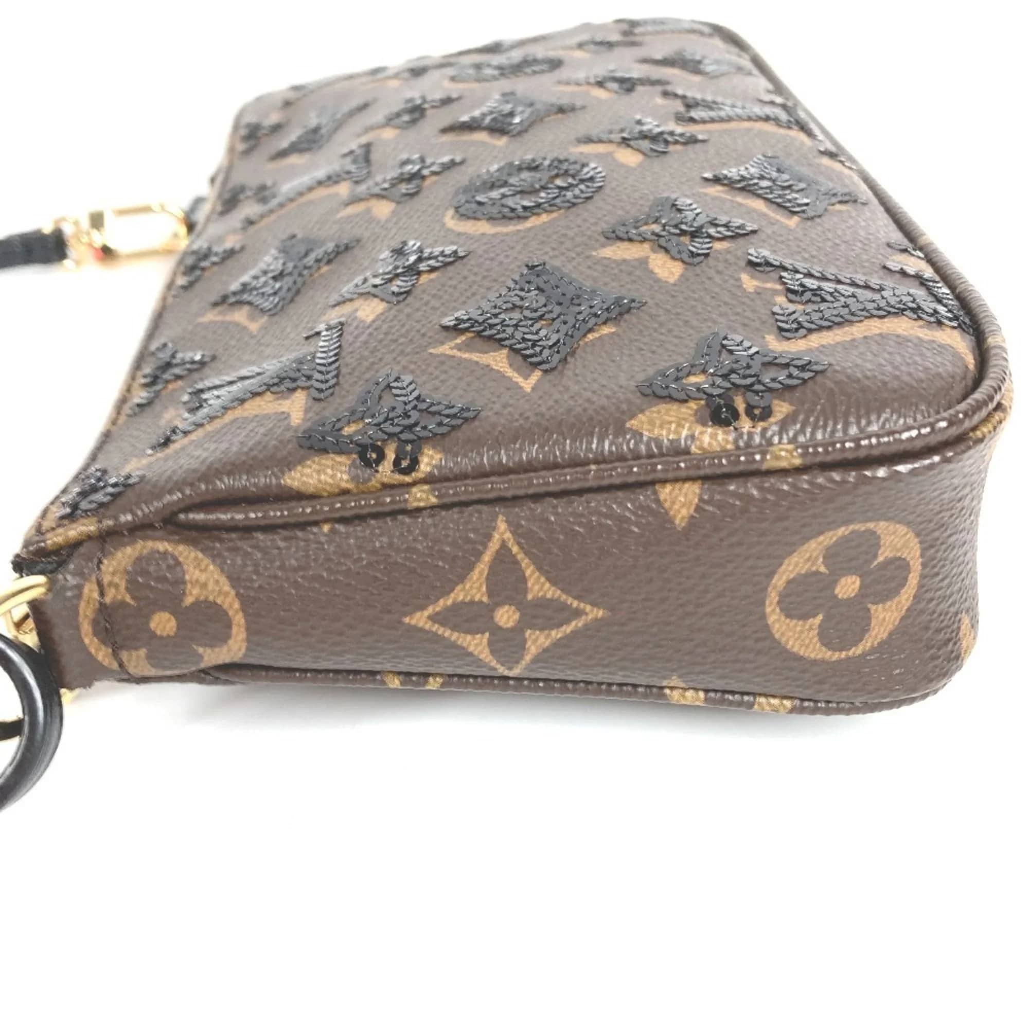 Louis Vuitton Pochette Accessoires Women's bags Mini Brown Damier Ebene Canvas New