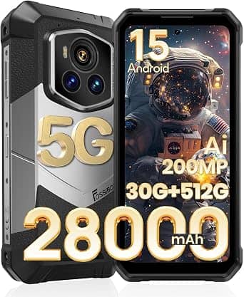 FOSSiBOT F107Pro Cell Phones Black 512GB T-Mobile New