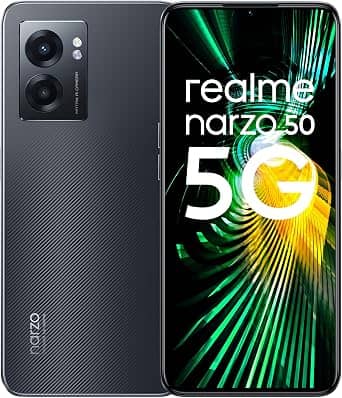 realme Narzo 50 5G Cell Phones Black 64GB Unlocked New