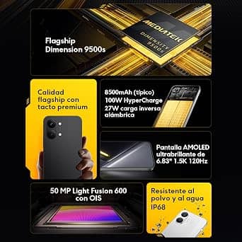 Xiaomi POCO X8 Pro Max Cell Phones Black 256GB Unlocked New