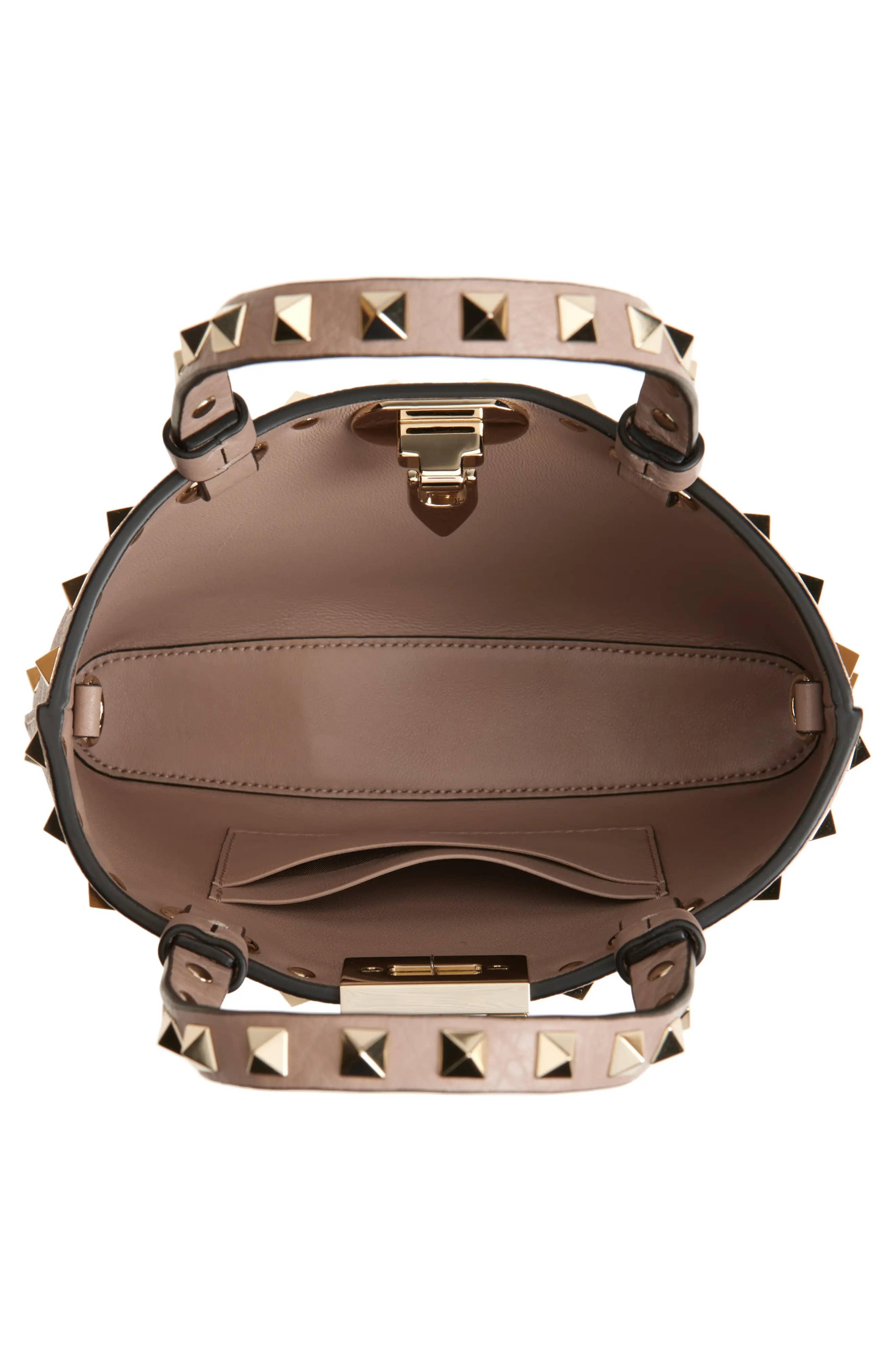 Valentino Garavani Rockstud Top Handle Women's bags Mini Black Leather New