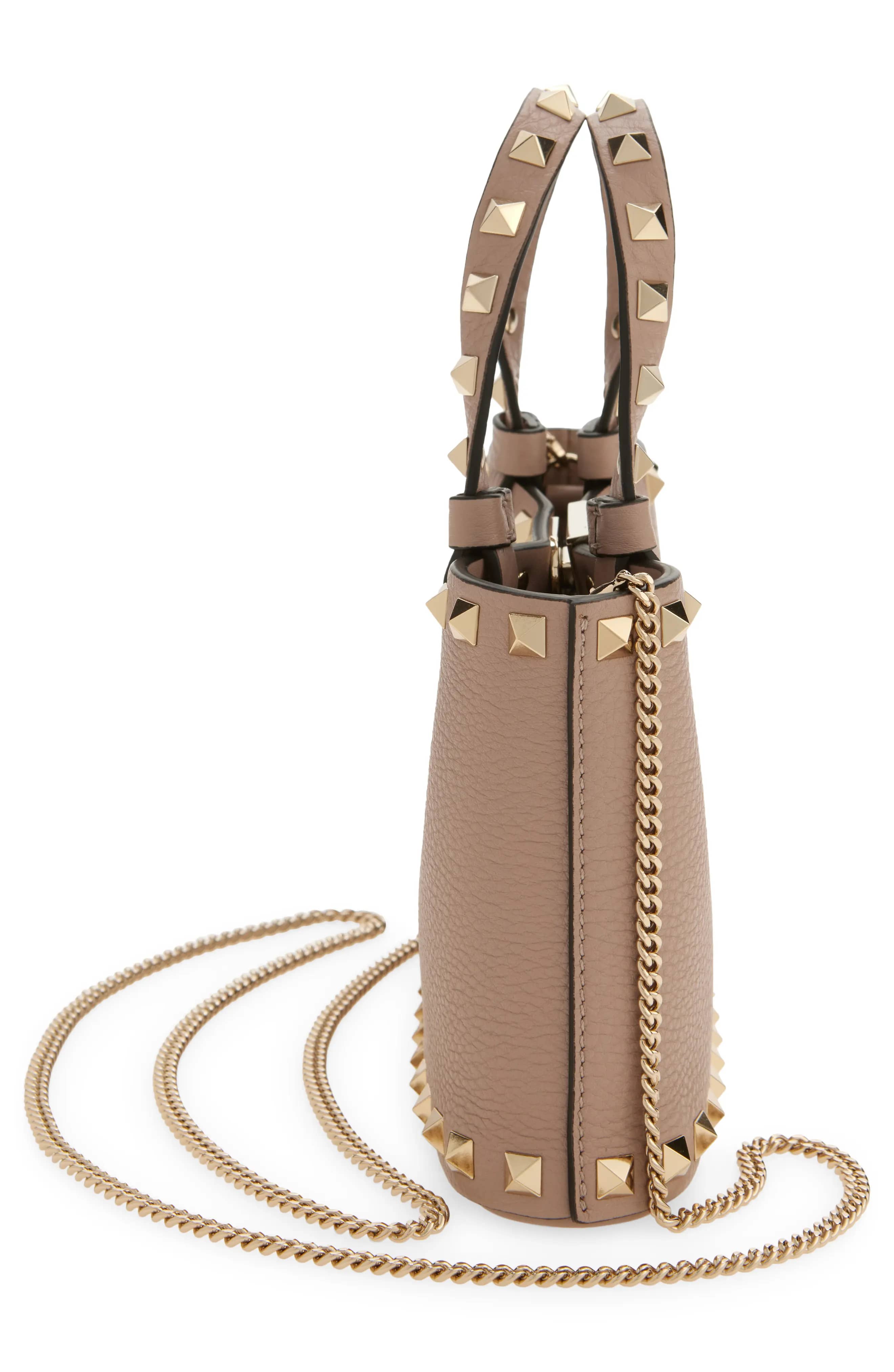 Valentino Garavani Rockstud Top Handle Women's bags Mini Black Leather New