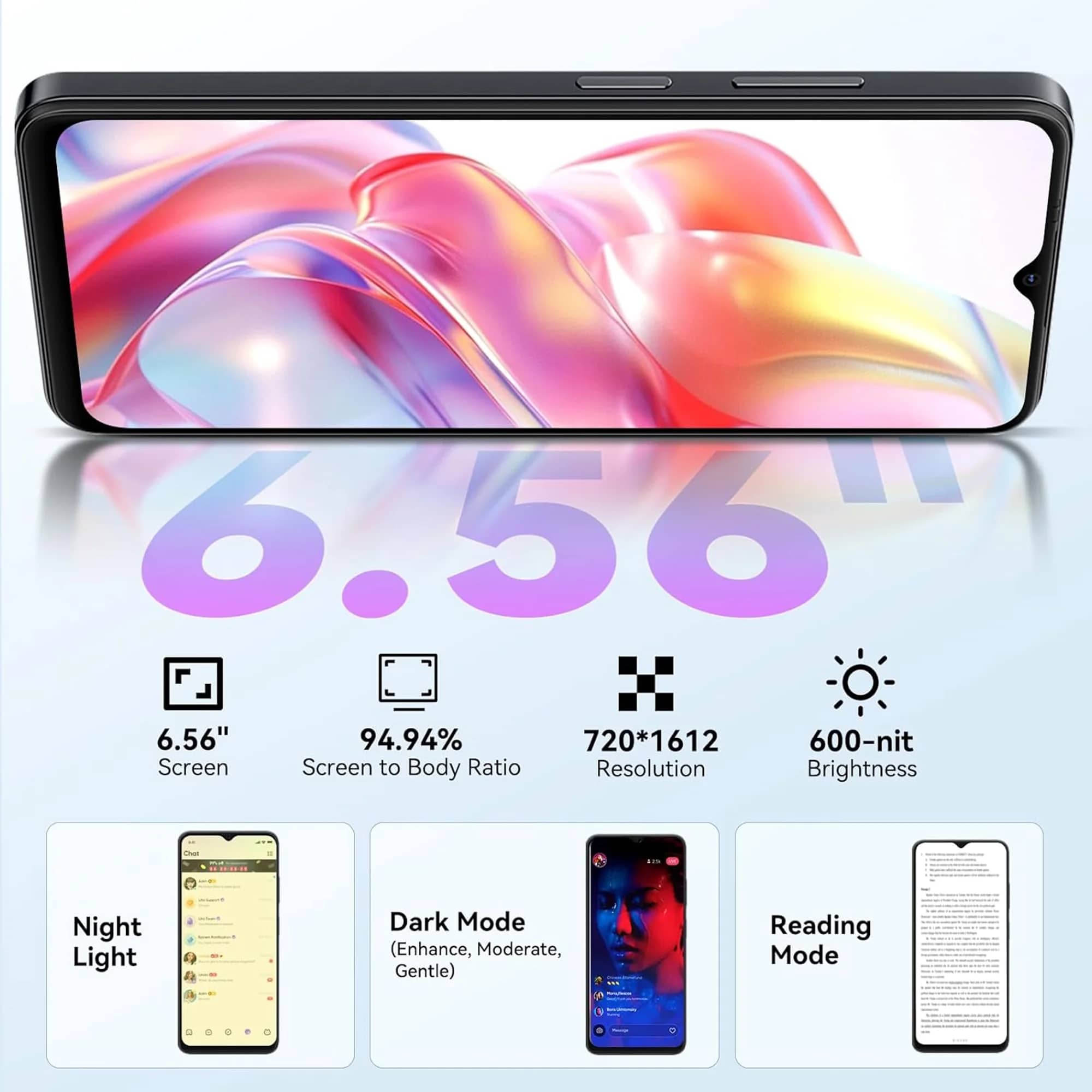 Blackview Wave 8C Cell Phones Blue 64GB Unlocked New