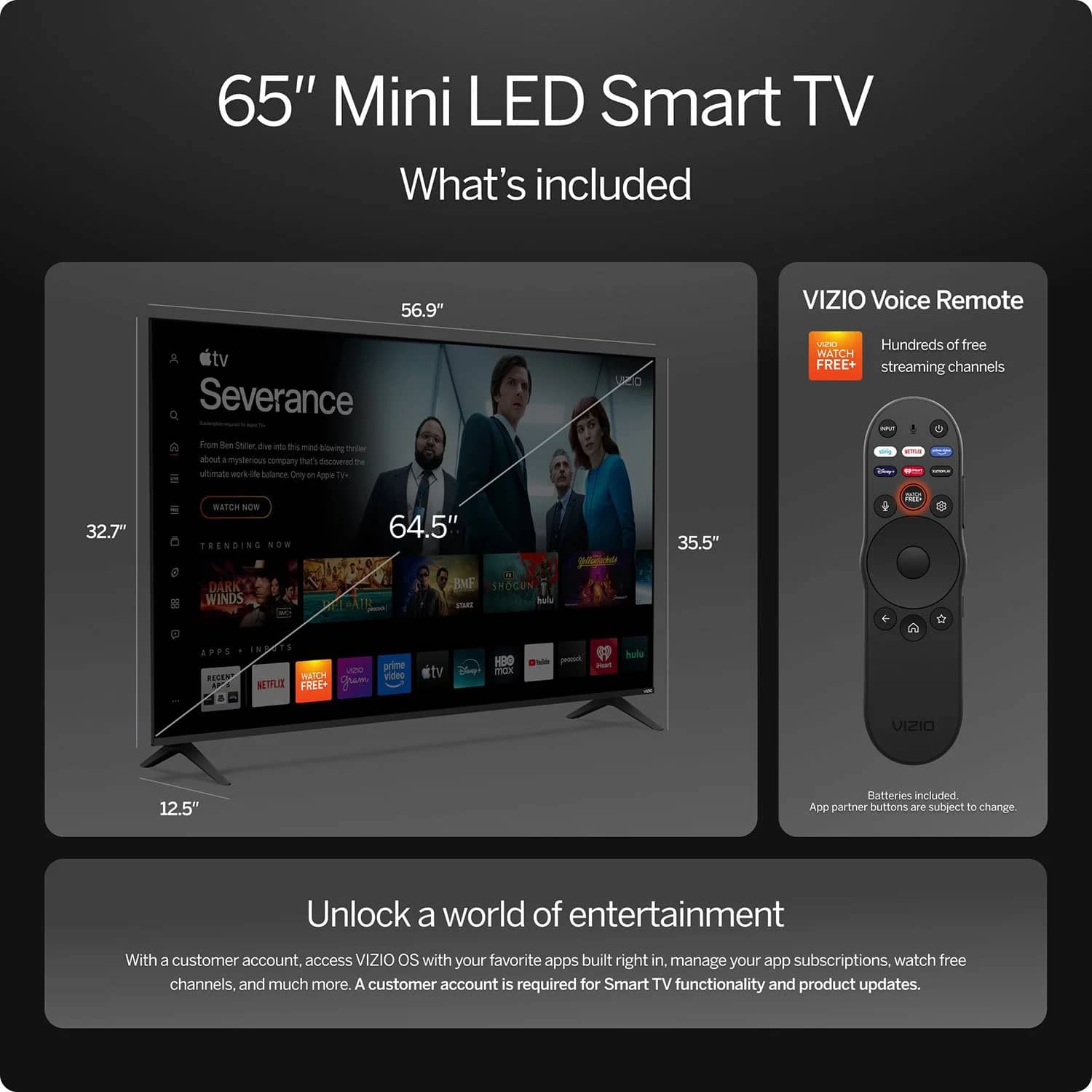 VIZIO Quantum Series TVs 43 inch New
