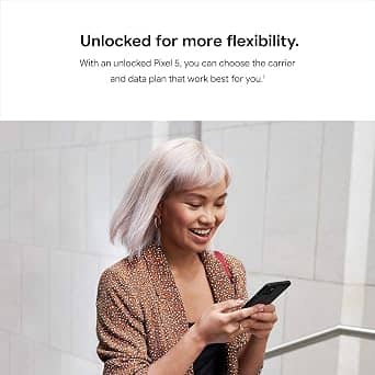 Google Pixel 5 Cell Phones Black 128GB Unlocked New