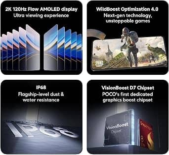 Xiaomi Poco F7 Pro 5G Cell Phones Silver 256GB Unlocked New