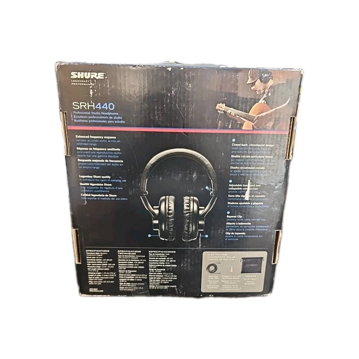 Shure SRH440 Headphones & Earbuds Black New