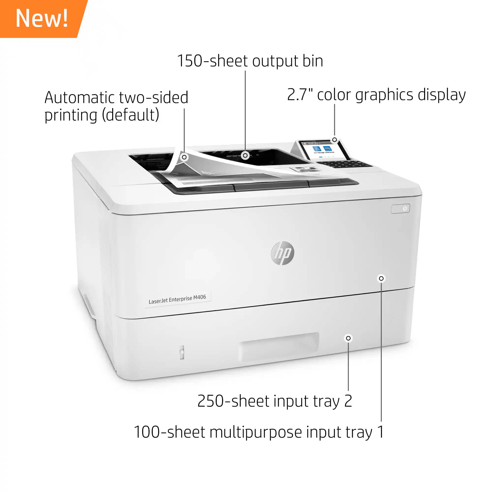 HP M406dn Printers New