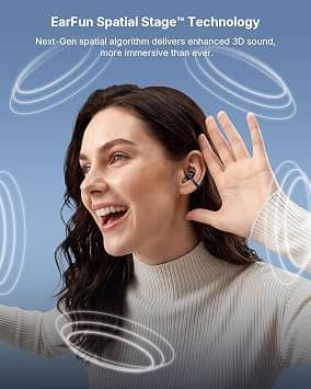 EarFun Clip 2 Headphones & Earbuds White New