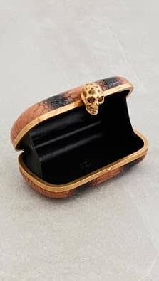 Alexander McQueen Skull Box Clutch Women's bags Unspecified Python Gold New