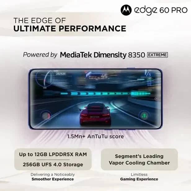 Motorola Edge 60 Pro Cell Phones Blue 256GB Unlocked New