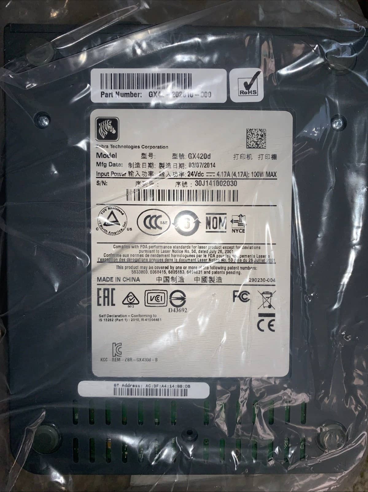 Zebra gx420d Printers New