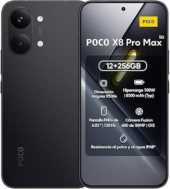 Xiaomi POCO X8 Pro Max Cell Phones Black 256GB Unlocked New