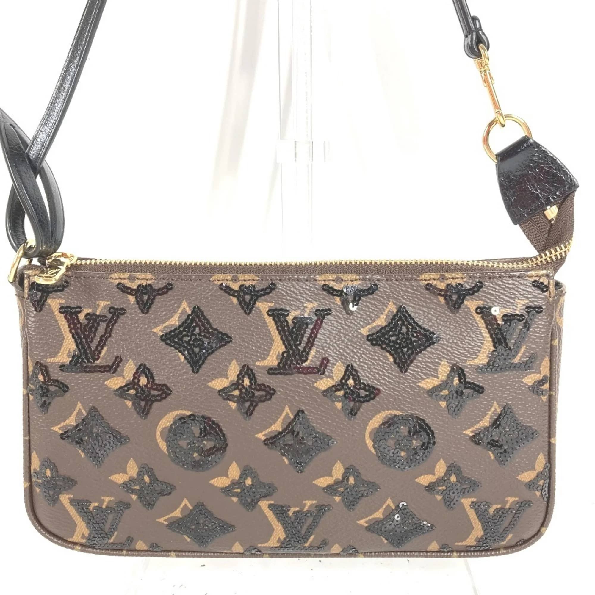 Louis Vuitton Pochette Accessoires Women's bags Mini Brown Damier Ebene Canvas New