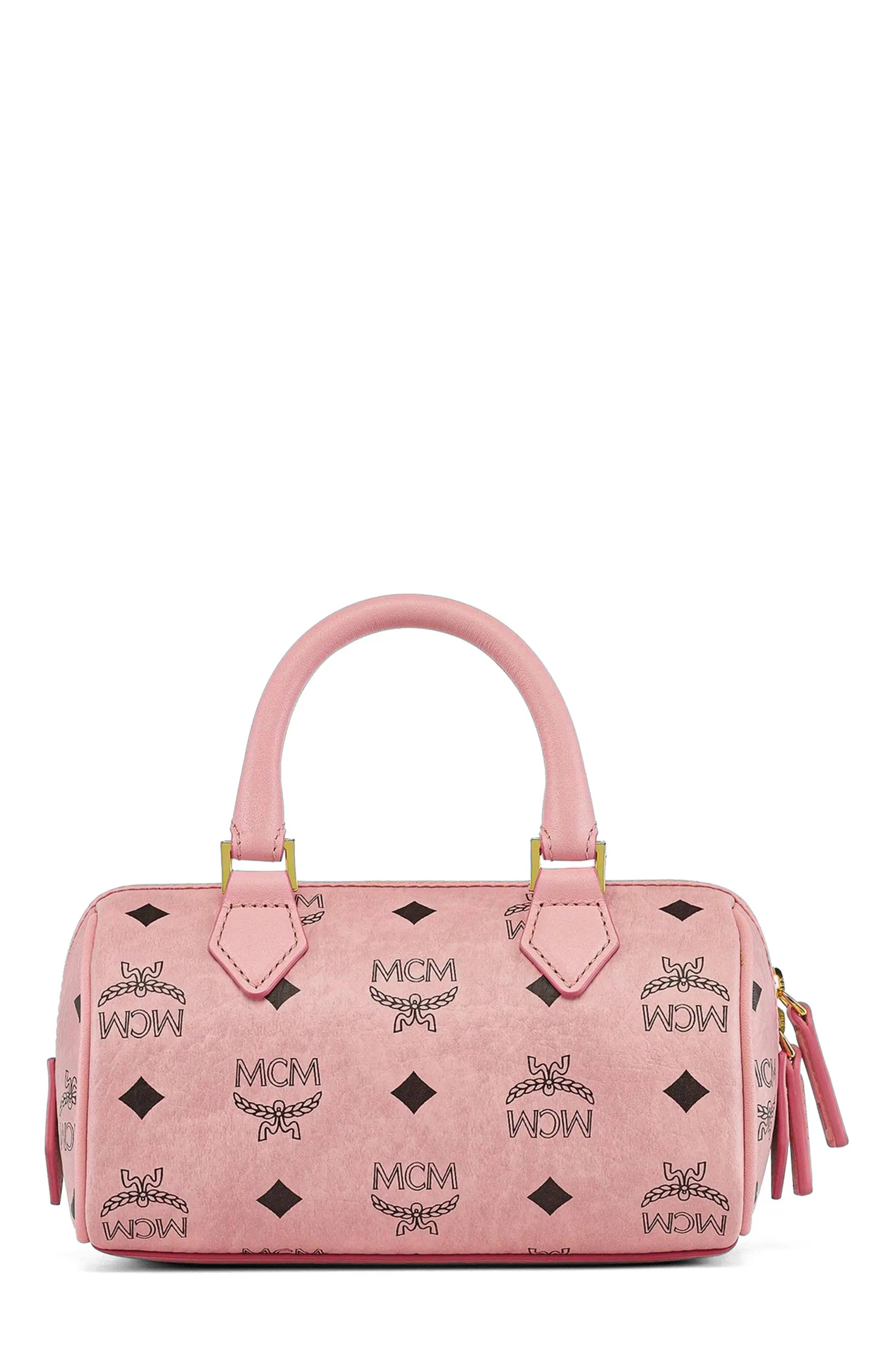 MCM Ella Boston Women's bags Mini Pink Visetos New