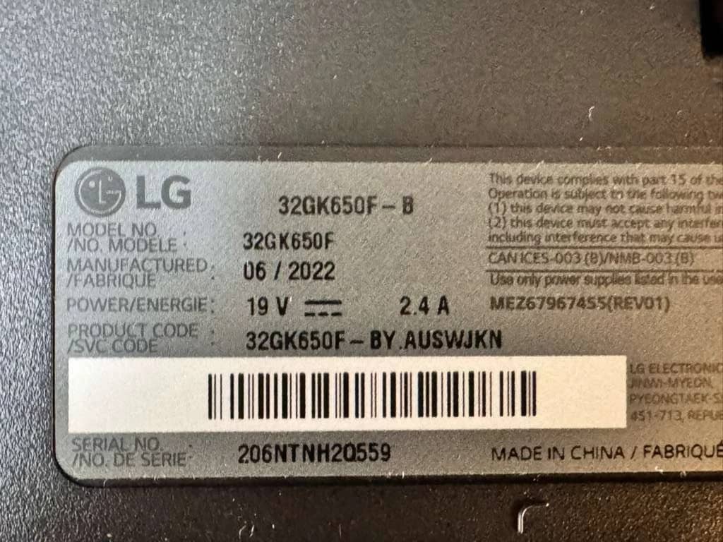 LG 32GK650F-B Monitors New