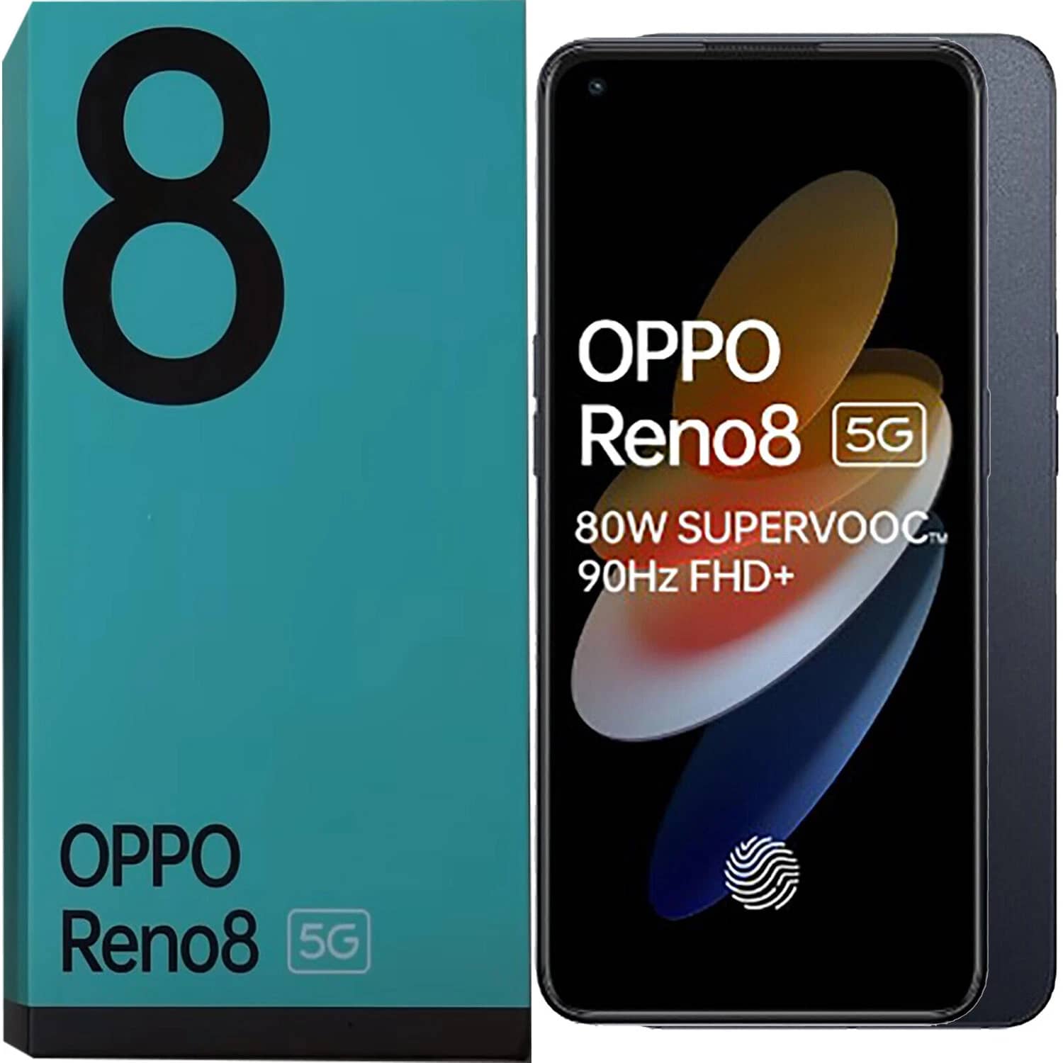 OPPO Reno 8 Cell Phones Black 128GB Unlocked New