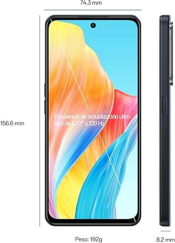 OPPO A98 (5G) Cell Phones Black 256GB Unlocked New
