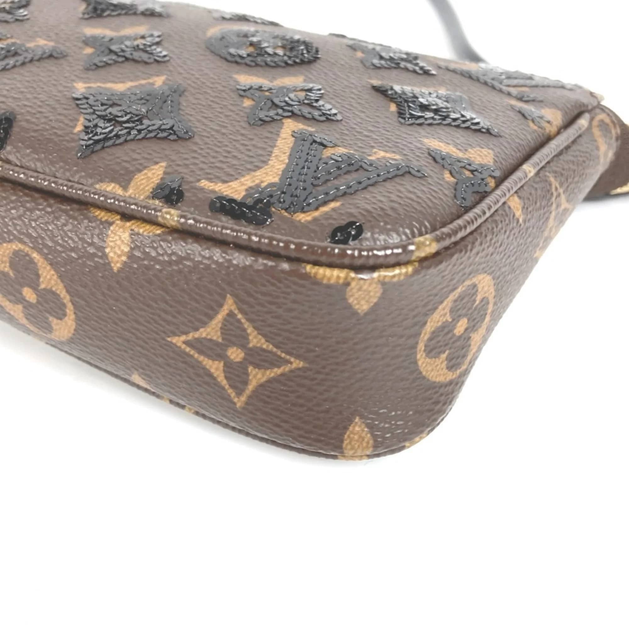 Louis Vuitton Pochette Accessoires Women's bags Mini Brown Damier Ebene Canvas New
