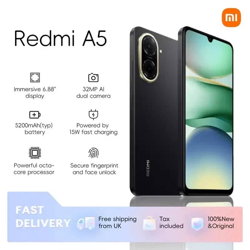 Xiaomi Redmi A5 Cell Phones Black 64GB T-Mobile New