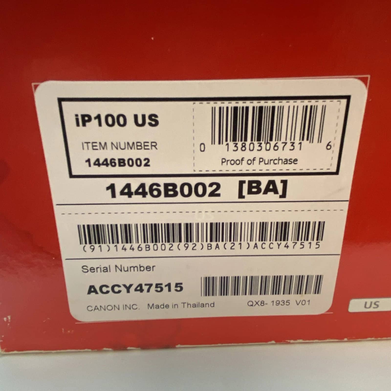 Canon iP100 Printers New