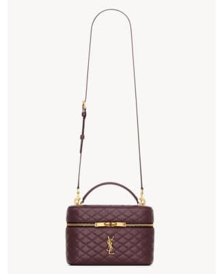 Saint Laurent Gaby Top Handle Women's bags Micro Black Lambskin Gold New
