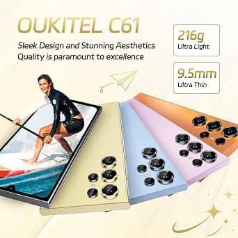 OUKITEL C61 Cell Phones Blue 128GB T-Mobile New