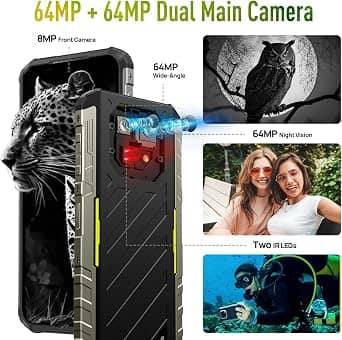 Ulefone Armor 22 Cell Phones Black 128GB Unlocked New