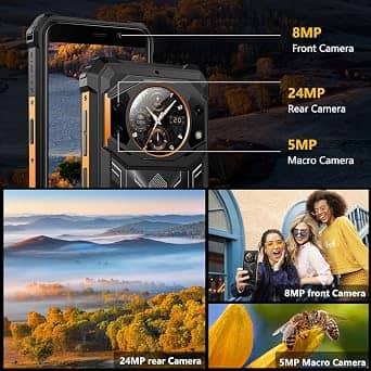 FOSSiBOT F101 Cell Phones Orange 128GB Unlocked New
