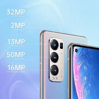 OPPO Reno5 Pro 5G Cell Phones Silver 256GB Unlocked New