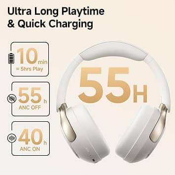 QCY H3 PRO Headphones & Earbuds White New