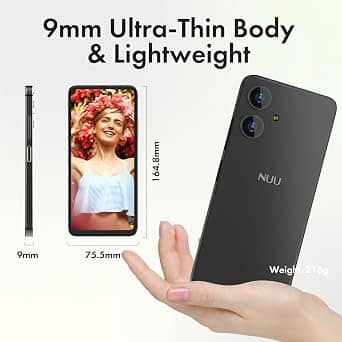 NUU N10 Cell Phones Black 128GB Unlocked New