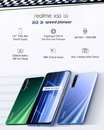 realme X50 Cell Phones Silver 128GB Unlocked New