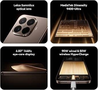 Xiaomi 15T Pro Cell Phones Black 512GB Unlocked New