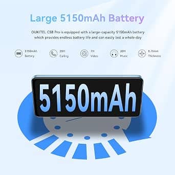 OUKITEL C58 Pro Cell Phones Blue 256GB T-Mobile New