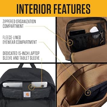 Carhartt Single-Compartment Backpack Women's bags Black 23L New